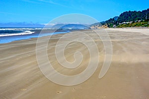 Empty Beach - Bright Sky - Cannon Beach - Copy Space