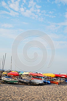 Empty beach during coronavirus days, no play