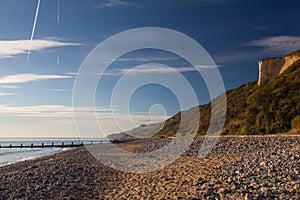 On the empty beach in Cromer,Great Britain