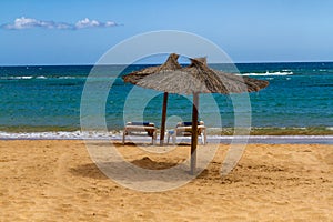 An empty beach. Fuerteventura, Canary Islands, Spain