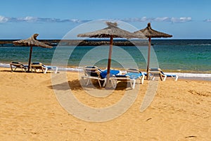 An empty beach. Fuerteventura, Canary Islands, Spain