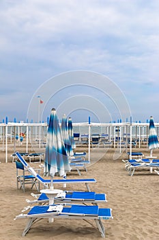 Empty beach, Italy, Riccione