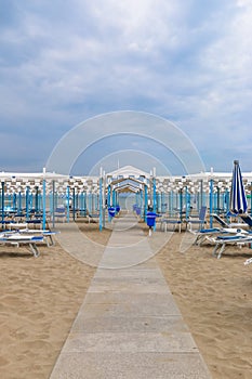 Empty beach, Italy, Riccione