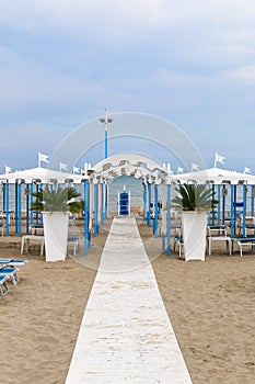 Empty beach, Italy, Riccione