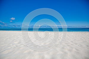 Empty beach landscape. Calmness and relaxation at tropical beach. sea sand sky concept.