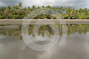 Empty Beach in Matapalo, Costa Rica photo