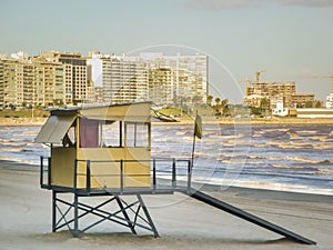 Empty Beach in Montevideo Uruguay