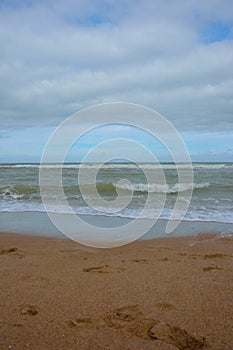 Empty beach at the northsea