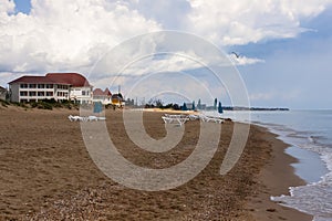 Empty beach in Odessa in Ukraine on the Black Sea