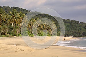 Empty beach at Pantai Setagi, Senggigi, Lombok