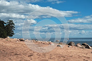 Empty beach on the shores of the Gulf of Finland