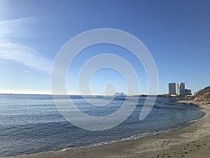 Empty beach in spain, corona, andalucia costa del sol photo