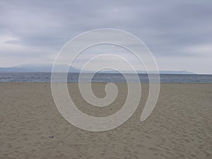 Empty beach in Stavros, Greece