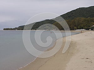 Empty beach in Stavros, Greece