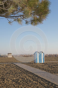 Empty beach on a sunny summer day