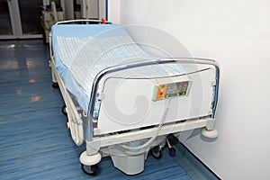 Empty bed at intensive care unit