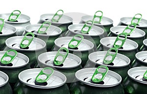 Empty beer aluminum cans