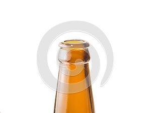 Empty beer brown bottle