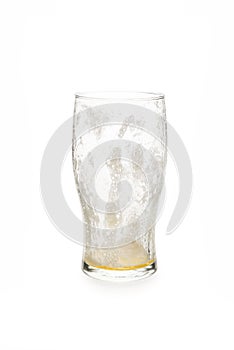 Empty Beer Glass with Foam