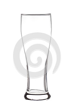 Empty beer glass isolated on white backgro