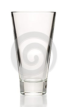 Empty beer glass isolated on white background