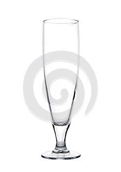 Empty beer glass isolated on white