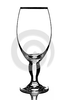 Empty beer glass or mug isolated over white background