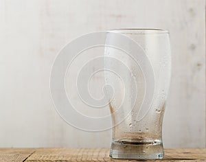 Empty beer glass