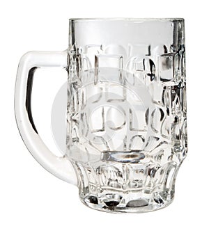 Empty beer mug, isolated,