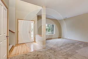 Empty beige interior of new contemporary home