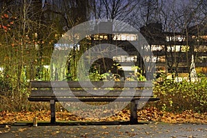 Empty bench in a parc