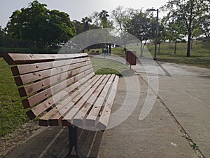 An Empty Bench in Park Edith Wolfson, Tel Aviv, Israel