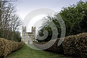 The Belvedere Tower in winter, Esher, United Kingdom photo