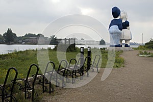 Empty Bicycle Racks At The Hempont At Amsterdam The Netherlands 27-6-2020