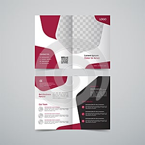 Empty bifold brochure template design