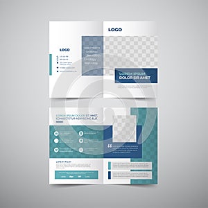 Empty bifold brochure template design