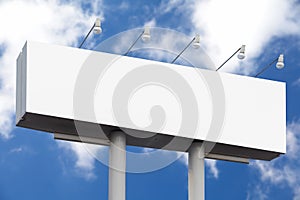 Empty big advertisement billboard