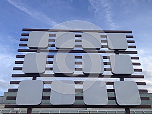 Empty billboard at shopping mall