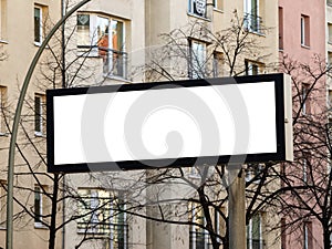 Empty Billboard Space in an Urban Area