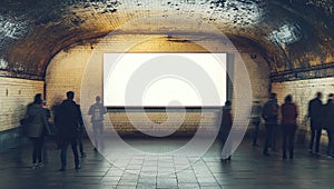 Blank Billboard in Subway