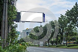 Empty billboards on the streets of Thailand Blank billboard