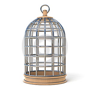 Empty bird cage closed 3D