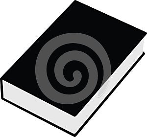 Empty black book on white background vector eps 10