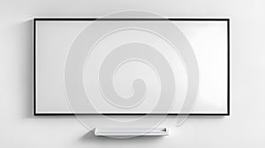 Empty black framed white surface on a wall