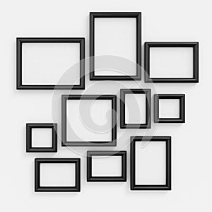 Empty black frameworks