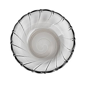 Empty black transparent bowl
