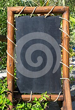 Empty blackboard, menu board