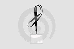 Empty blank badge mockup