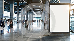 Empty blank in the billboard is an aeroport