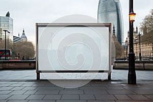 Empty Blank Billboards in the City